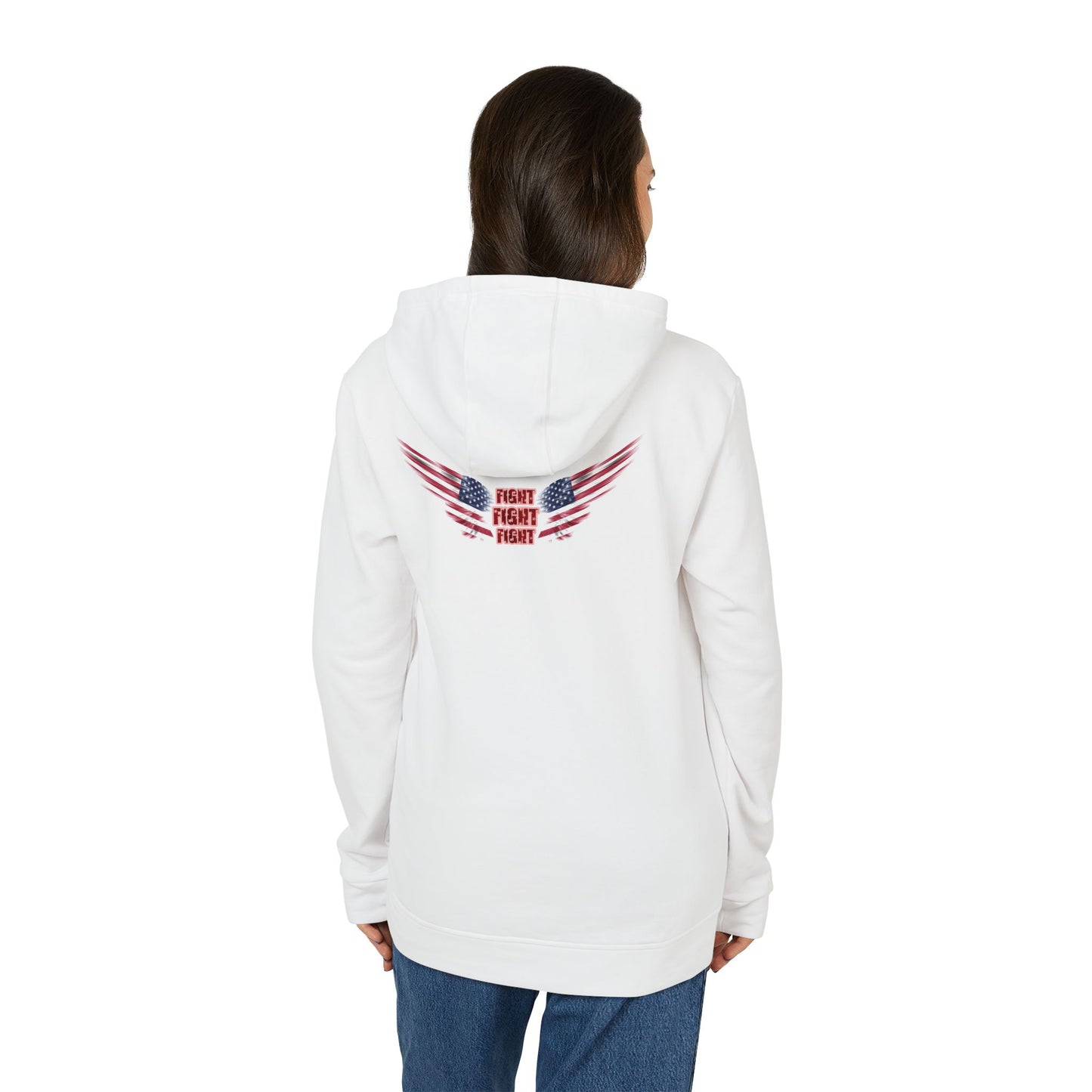 TRUMP 2024 adidas® Unisex Fleece Hoodie - Iconic Photo, MAGA, Don’t Tread On Me, Never Surrender, God And Country, Failed Attempt, King Trump, Elect, Conservative Gift