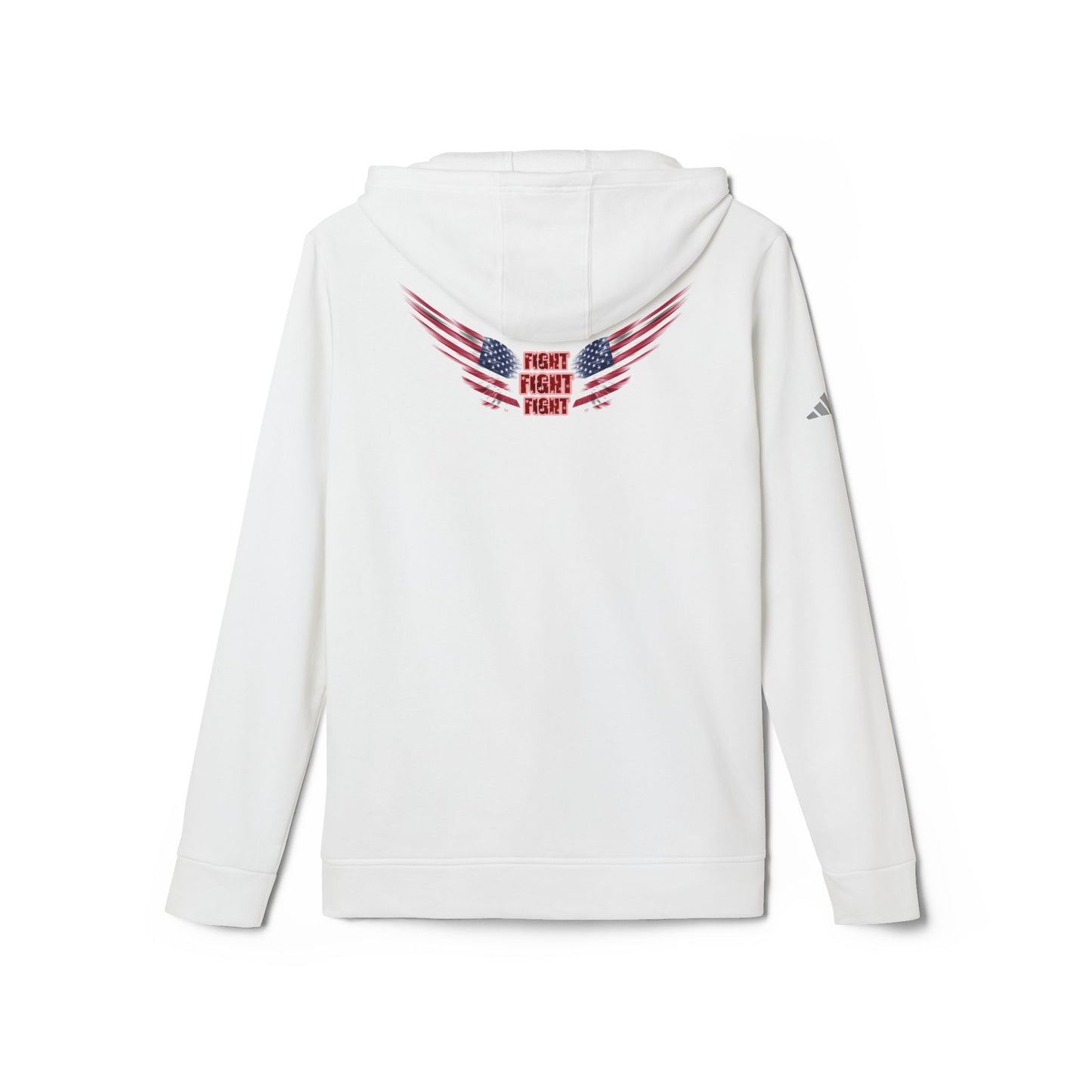 TRUMP 2024 adidas® Unisex Fleece Hoodie - Iconic Photo, MAGA, Don’t Tread On Me, Never Surrender, God And Country, Failed Attempt, King Trump, Elect, Conservative Gift